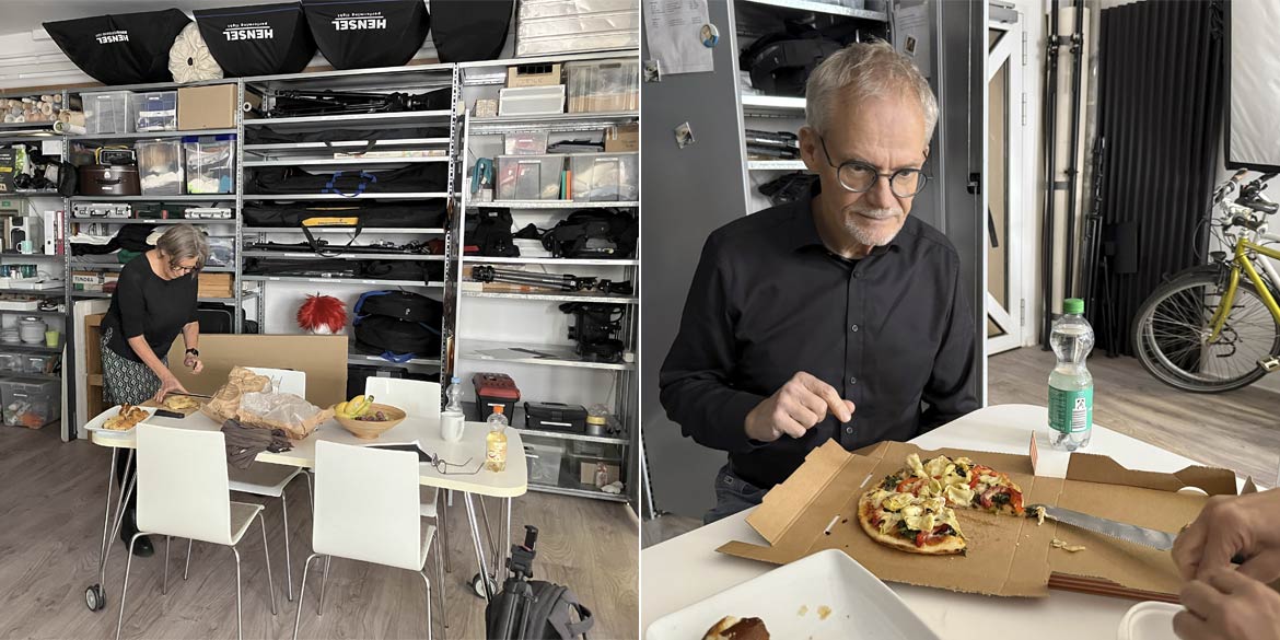 Making-of-Bild von Imageaufnahmen des Kopfhörers OAE2 von Grell im Studio 7. Stock Hannover mit Fotograf Daniel Möller