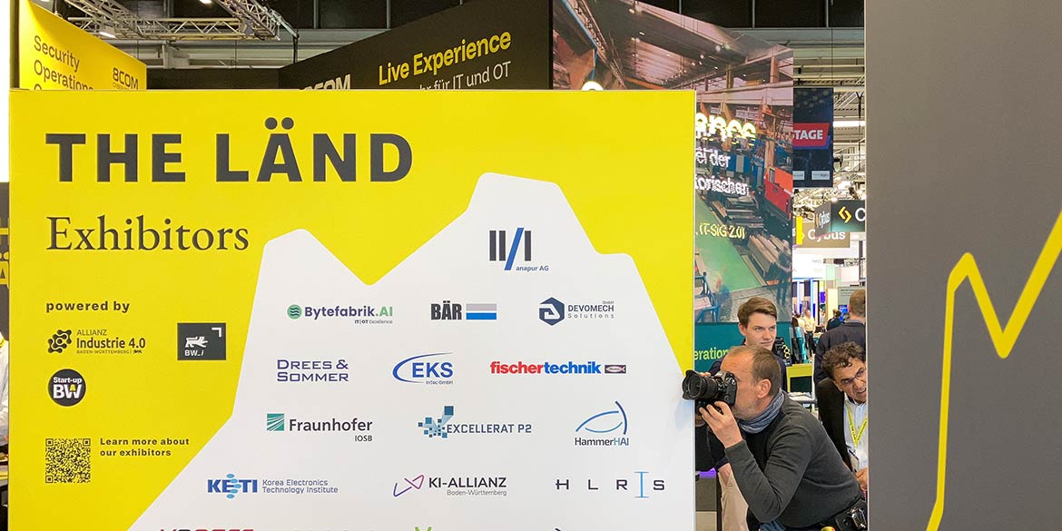Making-of-Bild von Reportageaufnahmen des Messestands von Baden-Württemberg "The Länd" auf der HM 2026 mit Fotograf Daniel Möller aus Hannover