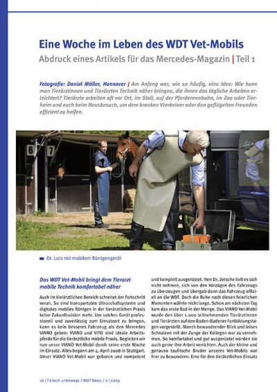 Layout Vet-Mobil für die Wirtschaftsgenossenschaft deutscher Tierärzte mit Werbeaufnahme von Fotograf Daniel Möller aus Hannover