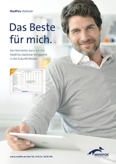 Layout für die MediFox GmbH, fotografiert im Studio 7. Stock Capitol Hochhaus Hannover von Fotograf für Geschäftskund:innen Daniel Möller
