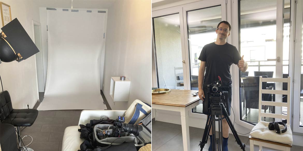 Making-of-Bild von Imageaufnahmen für Sanofi Avents mit Fotograf Daniel Möller aus Hannover