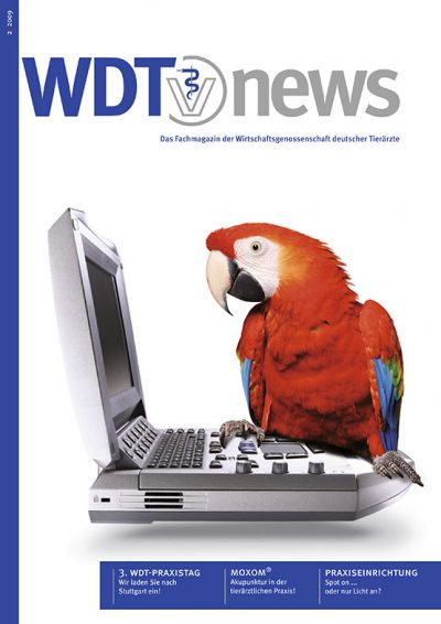 Layout Wirtschaftsgenossenschaft deutscher Tierärzte mit Anzeigenmotiv von Fotograf Daniel Möller aus Hannover