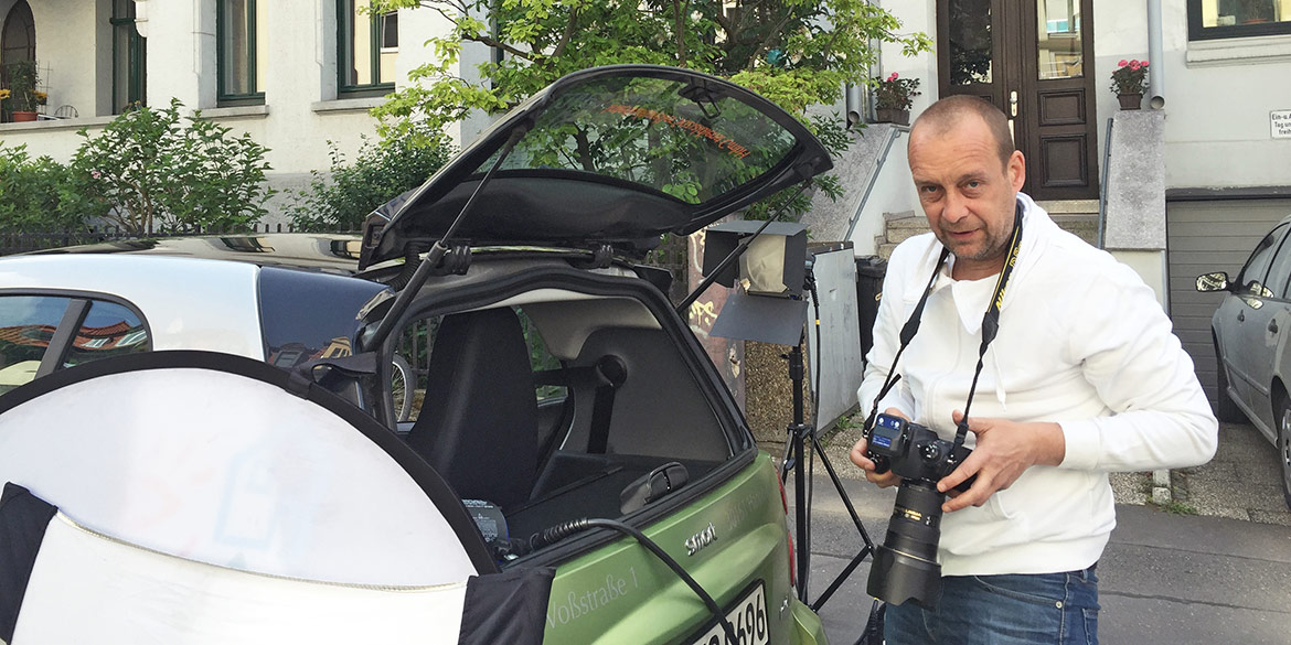 Making-of-Bild Imageaufnahmen Apple Success Story der MediFox GmbH von Fotograf Daniel Möller Hannover