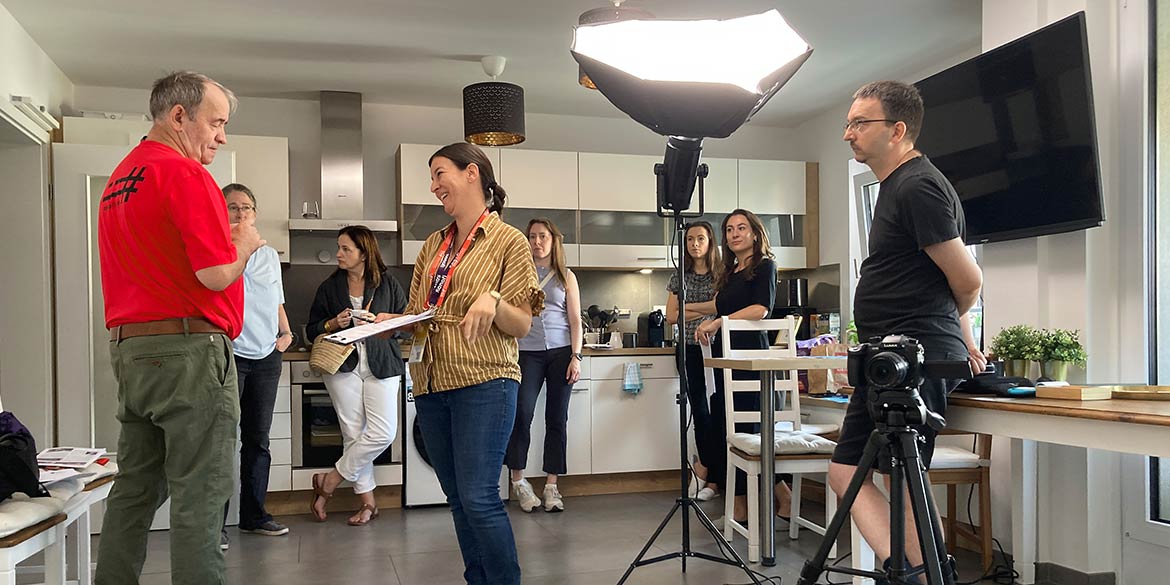Making-of-Bild von Imageaufnahmen für Sanofi Avents mit Fotograf Daniel Möller aus Hannover