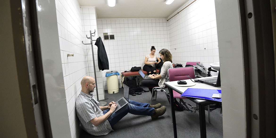 Making-of-Bild Imageaufnahmen für Sennheiser in der Westfalenhalle Dortmund mit Fotograf Daniel Möller aus Hannover