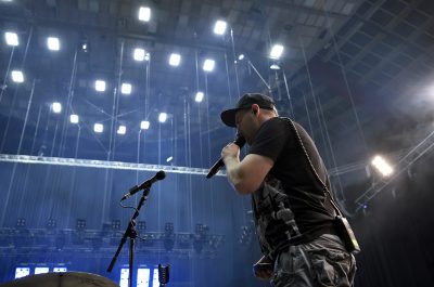 Imageaufnahmen Digital 6000 Live Stage beim Aufbau für Nena - Die Band in der Dortmunder Westfalenhalle für Sennheiser Electronic GmbH & Co. KG mit Fotograf Daniel Möller Hannover