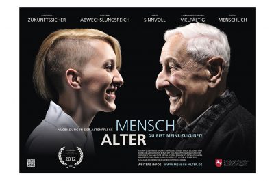 Plakat Werbekampagne "Mensch Alter - Du bist meine Zukunft" von Fotograf Daniel Möller Hannover