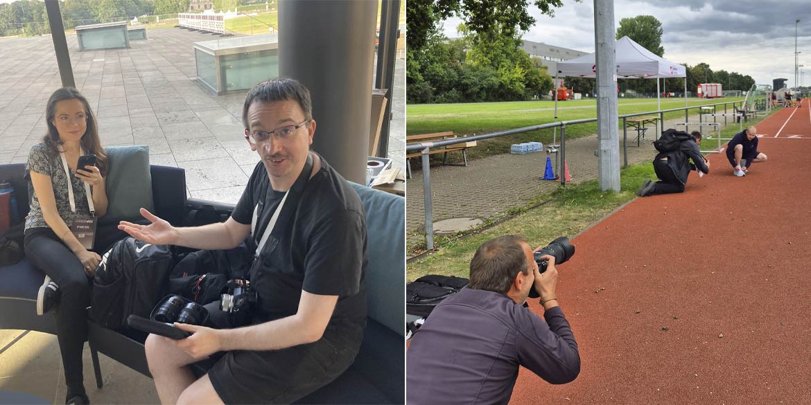 Making-of-Bild von Reportageaufnahmen der WTG 2025 in Dresden für Sanofi Avents mit Fotograf Daniel Möller aus Hannover