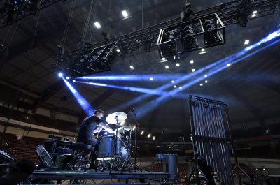 Imageaufnahmen Digital 6000 Live Stage beim Aufbau für Nena - Die Band in der Dortmunder Westfalenhalle für Sennheiser Electronic GmbH & Co. KG mit Fotograf Daniel Möller Hannover