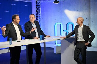 Reportageaufnahme der Bundespressekonferenz 2025 von Hannover Re von Fotograf Daniel Moeller aus Hannover
