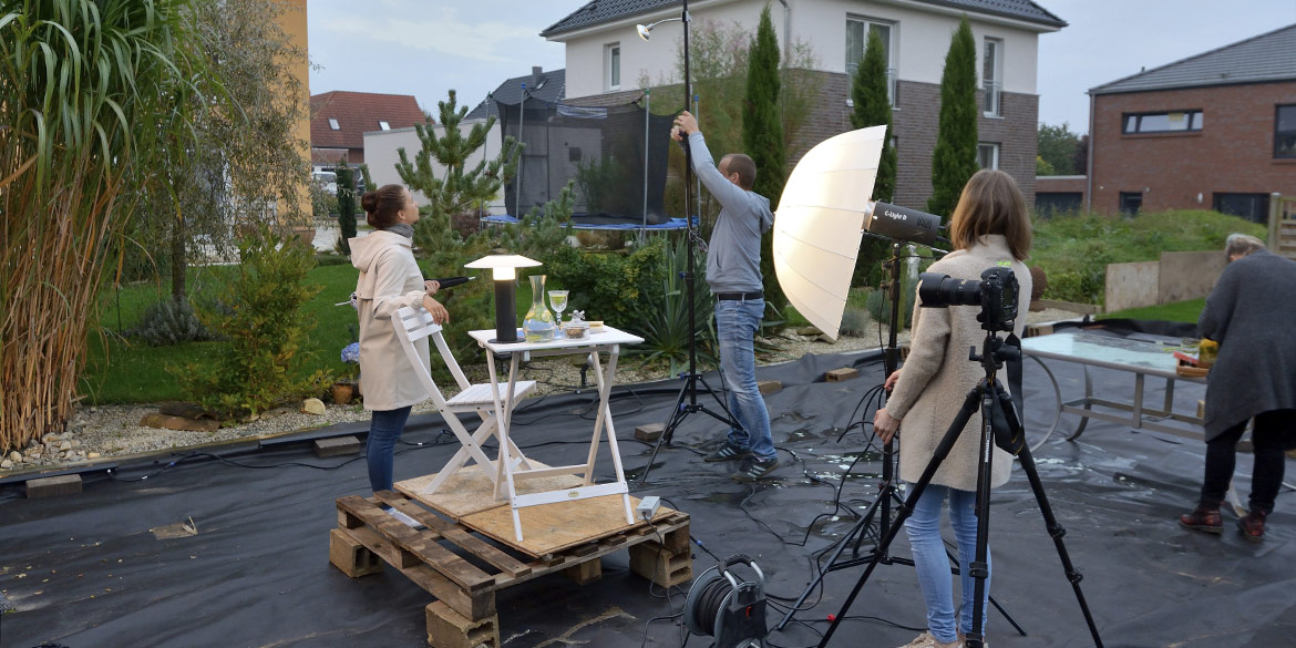 Making-of-Bild Imageaufnahmen Paulmann Licht GmbH mit Fotograf Daniel Möller aus Hannover