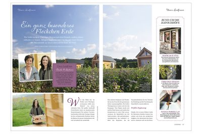 Hainichhöfe Premiumchalets Thüringen im Magazin Landfrau Fotograf Daniel Möller Hannover