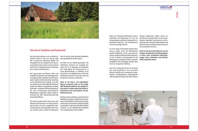 Infobroschüre mit Werbeaufnahmen Serumwerk Memsen für die Wirtschaftsgenossenschaft deutscher Tierärzte Daniel Möller Fotograf Hannover